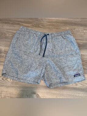 Patagonia Baggies Chambray Basin Organic Cotton Shorts Men’s size XL Blue